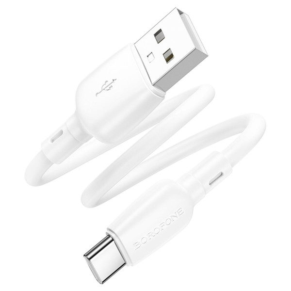 Кабель BOROFONE BX93 Super power 27W charging data cable Type-C(L=0.25M) Білий