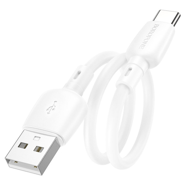 Кабель BOROFONE BX93 Super power 27W charging data cable Type-C(L=0.25M) Білий