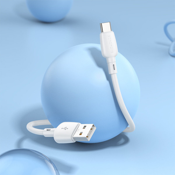 Кабель BOROFONE BX93 Super power 27W charging data cable Type-C(L=0.25M) Білий