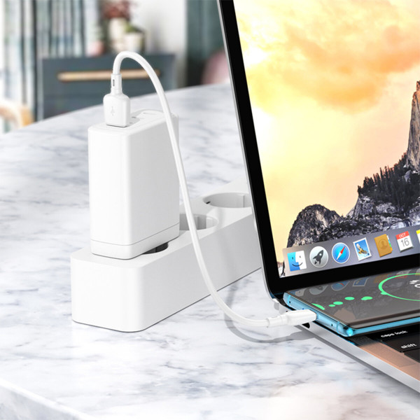 Кабель BOROFONE BX93 Super power 27W charging data cable Type-C(L=0.25M) Білий