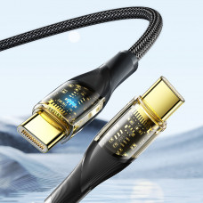 Кабель Essager Interstellar Transparent Design USB Charging Cable Type C to Type C 100W 2m чорний (EXCTT1-XJA01-P)