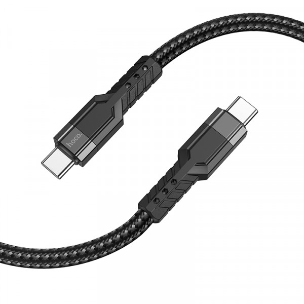Кабель HOCO U110 Type-C to Type-C 60W charging data cable Black
