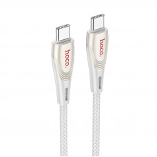 Кабель HOCO U133 Monte 60W charging data cable Type-C to Type-C gray (6942007618328)