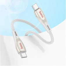 Кабель HOCO U133 Monte 60W charging data cable Type-C to Type-C gray (6942007618328)