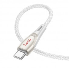 Кабель HOCO U133 Monte 60W charging data cable Type-C to Type-C gray (6942007618328)