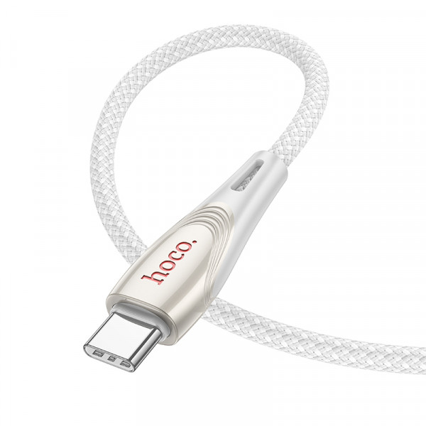 Кабель HOCO U133 Monte 60W charging data cable Type-C to Type-C gray (6942007618328)
