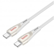 Кабель HOCO U133 Monte 60W charging data cable Type-C to Type-C gray (6942007618328)