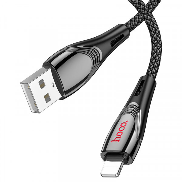 Кабель HOCO U133 Monte charging data cable iP Black (6942007618274)