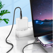 Кабель HOCO U133 Monte charging data cable iP Black (6942007618274)