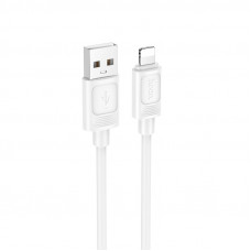 Кабель HOCO X122 Benefit silicone charging data cable iP White (6942007662192)