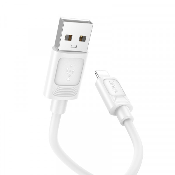 Кабель HOCO X122 Benefit silicone charging data cable iP White (6942007662192)
