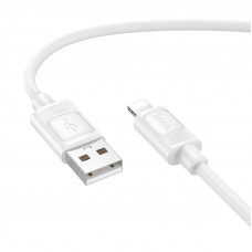 Кабель HOCO X122 Benefit silicone charging data cable iP White (6942007662192)