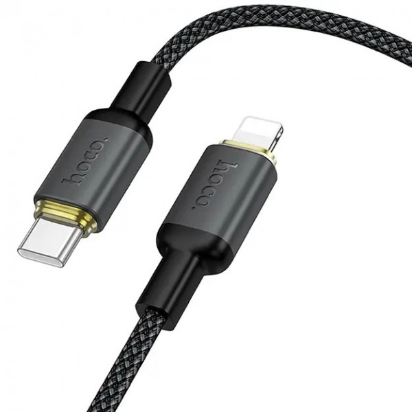 Кабель HOCO X128 Benefit PD30W charging data cable iP Black (6942007681056)