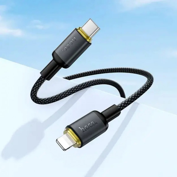 Кабель HOCO X128 Benefit PD30W charging data cable iP Black (6942007681056)