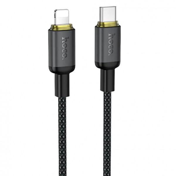 Кабель HOCO X128 Benefit PD30W charging data cable iP Black (6942007681056)