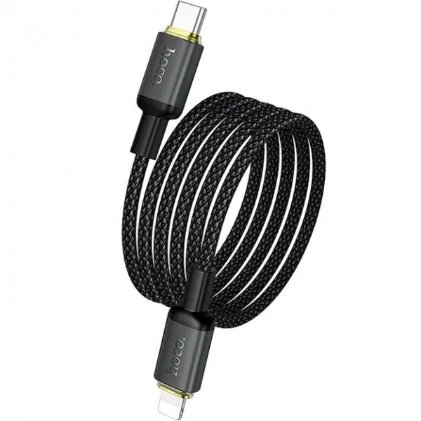 Кабель HOCO X128 Benefit PD30W charging data cable iP Black (6942007681056)