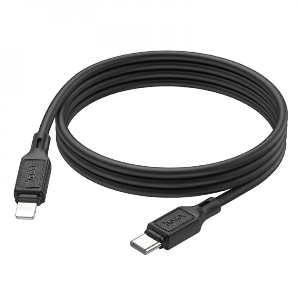 Кабель HOCO X90 Cool silicone PD charging data cable for iP Чорний