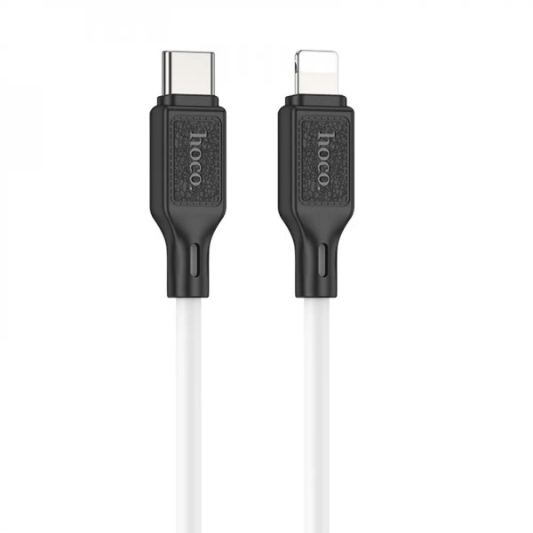 Кабель HOCO X90 Cool silicone PD charging data cable for iP Білий