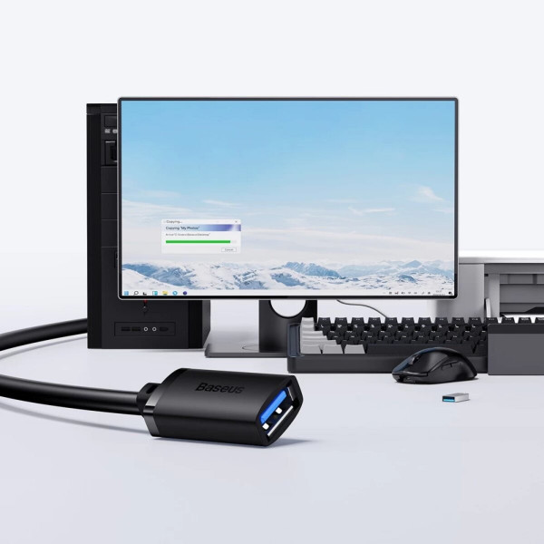 Кабель-подовжувач Baseus AirJoy Series USB3.0 Extension Cable 1.5m Cluster Чорний