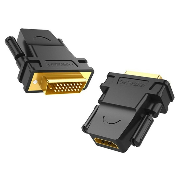 Кабель UGREEN 20124 DVI 24+1 Male to HDMI Female Adapter (Чорний) (UGR-20124)