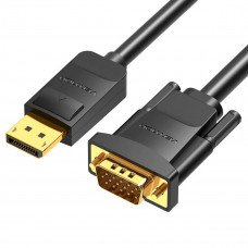 Кабель Vention DP to VGA Cable 2M Чорний (HBLBH)