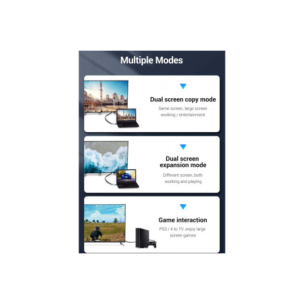 Кабель Vention Flat HDMI Cable 1.5M Black