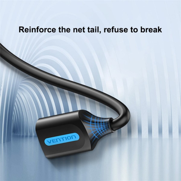 Кабель Vention USB 2.0 A Male to A Female Extension Cable 1M чорний PVC Type (CBIBF)