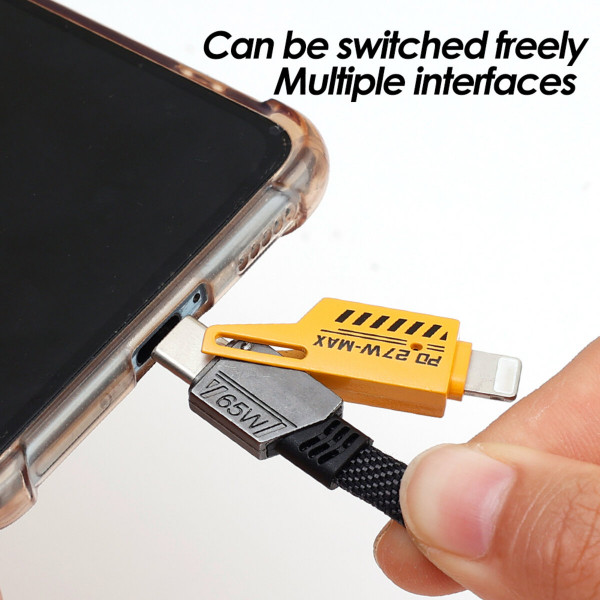 Кабель WUW-X207 USB 3 in 1 65W чорний
