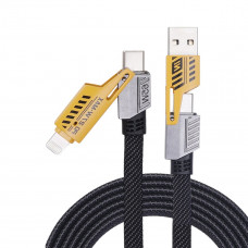 Кабель WUW-X207 USB 3 in 1 65W чорний