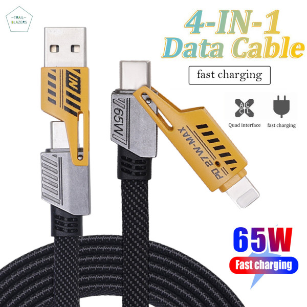 Кабель WUW-X207 USB 3 in 1 65W чорний