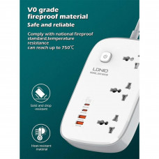 Мережевий фільтр Profit SC3416 PD QC3.0, 65W 2Type-C+2USB, кабель 2 м. (Білий) (200093161)