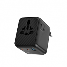Мережевий фільтр WIWU 25W Warrior GaN Universal Adapter 2C1A Wi-UA011 Black (6977703656626)