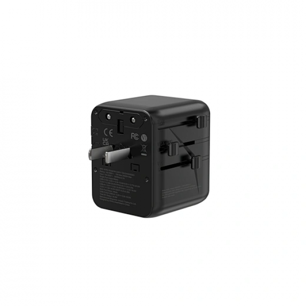 Мережевий фільтр WIWU 25W Warrior GaN Universal Adapter 2C1A Wi-UA011 Black (6977703656626)
