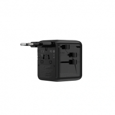 Мережевий фільтр WIWU 25W Warrior GaN Universal Adapter 2C1A Wi-UA011 Black (6977703656626)