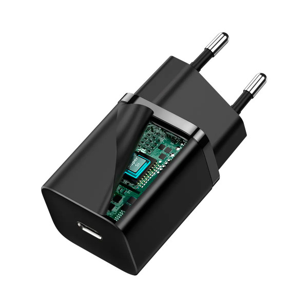 Мережевий зарядний пристрій Baseus Super Si quick charger IC 30W EU Black