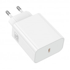 Мережевий зарядний пристрій BOROFONE BA109A Star single port PD40W charger (EU) White (6941991126888)