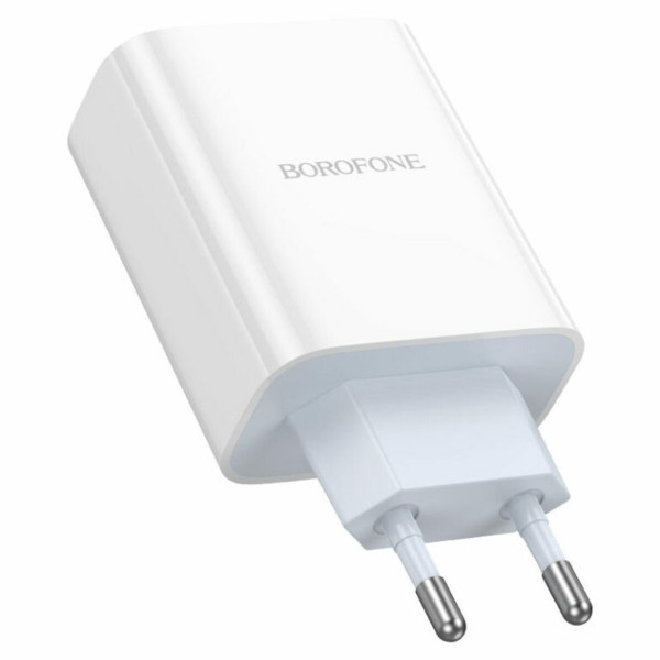 Мережевий зарядний пристрій BOROFONE BA73A Young PD35W dual port(2C) charger White