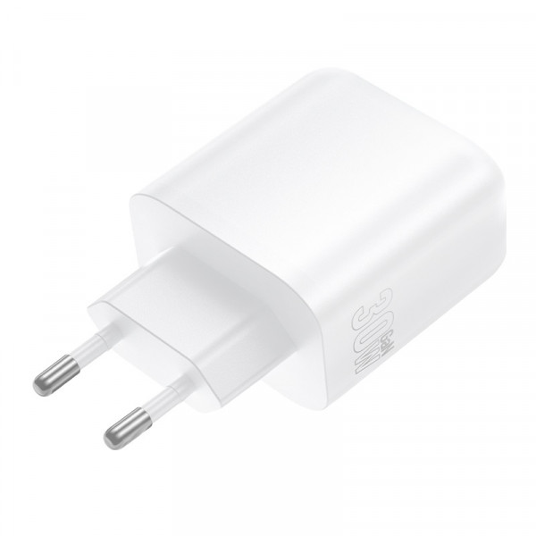 Мережевий зарядний пристрій BOROFONE BA89A Destello PD30W+QC3.0 charger (EU) White
