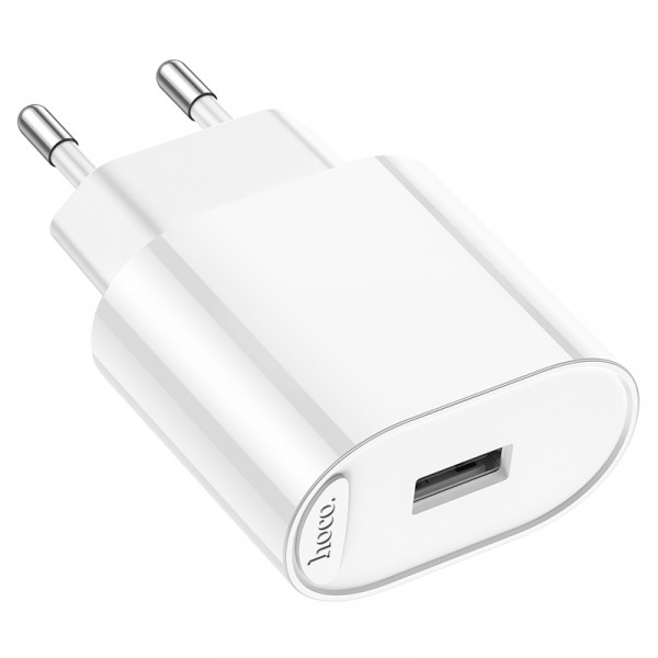 Мережевий зарядний пристрій HOCO C109A(10.5W) Fighter single port charger White (6942007656580)