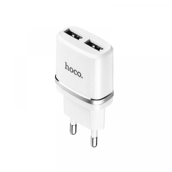 Мережевий зарядний пристрій HOCO C12 Smart dual USB charger 12W White (6957531047759)
