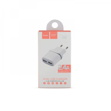 Мережевий зарядний пристрій HOCO C12 Smart dual USB charger 12W White (6957531047759)
