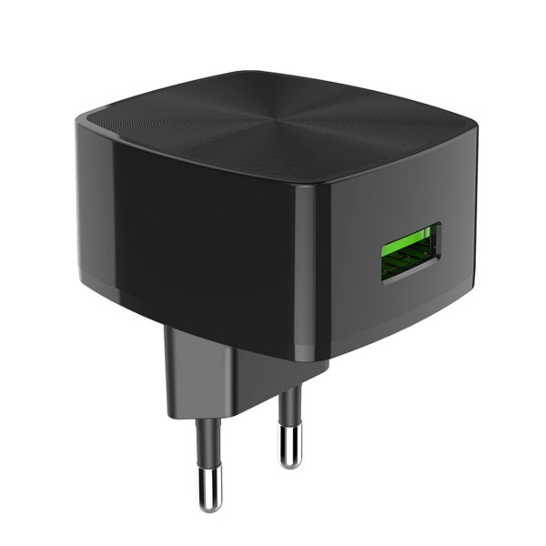 Мережевий зарядний пристрій HOCO C70A Cutting-edge single port QC3.0 charger 18W Black