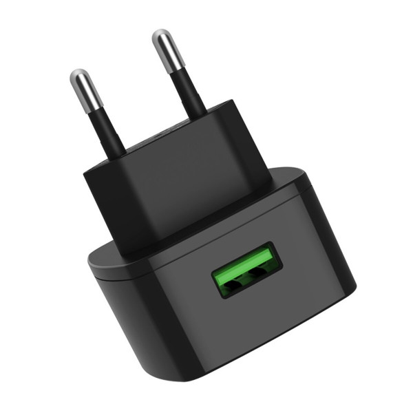 Мережевий зарядний пристрій HOCO C70A Cutting-edge single port QC3.0 charger 18W Black