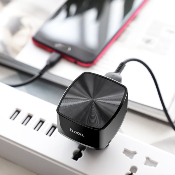 Мережевий зарядний пристрій HOCO C70A Cutting-edge single port QC3.0 charger set(Type-C) 18W Black