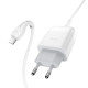 Мережевий зарядний пристрій HOCO C72Q Glorious single port QC3.0 charger set(Micro) 18W Білий