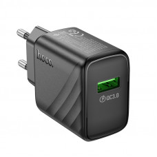 Мережевий зарядний пристрій HOCO CS21A Rich single port QC3.0 charger Black (6942007609883)