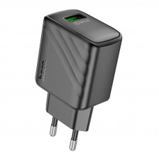 Мережевий зарядний пристрій HOCO CS21A Rich single port QC3.0 charger Black (6942007609883)