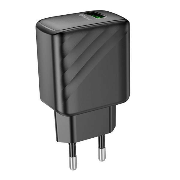 Мережевий зарядний пристрій HOCO CS21A Rich single port QC3.0 charger Black (6942007609883)