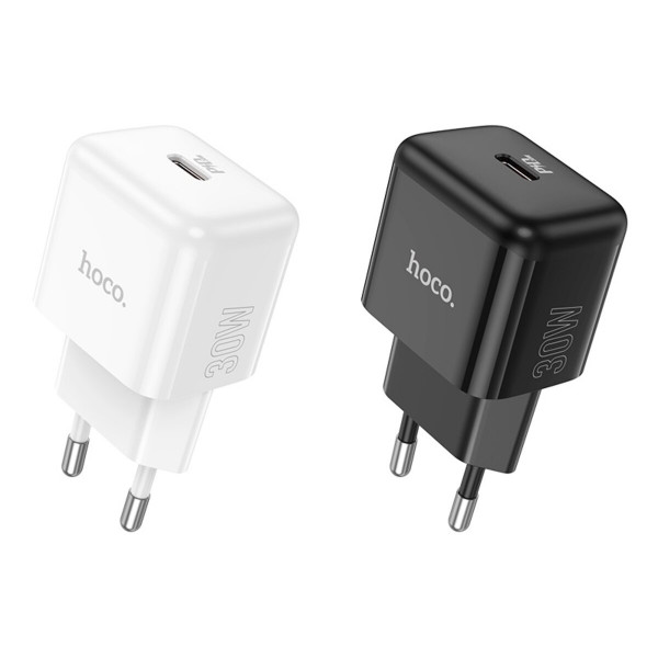 Мережевий зарядний пристрій HOCO N32 Glory PD30W single port charger (EU) White