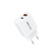 Мережевий зарядний пристрій REMAX Kiddy Series 20W A+C Fast Charger RP-U120 EU-White (6954851209423)